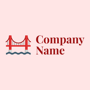 Golden gate bridge on a Misty Rose background - Architectuur