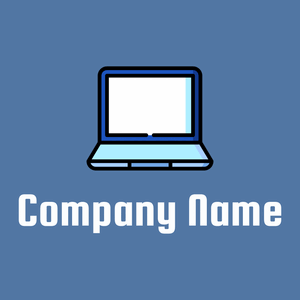 Laptop logo on a San Marino background - Negócios & Consultoria