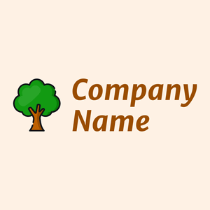Tree logo on a Seashell background - Milieu & Ecologie
