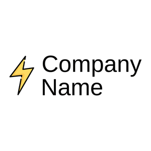 Outlined Lightning logo on a White background - Construction & Tools