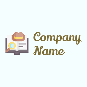 Detective story logo on a Azure background - Abstrait