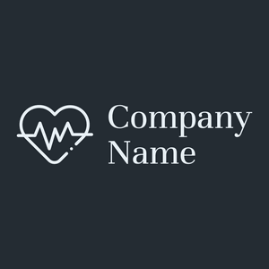 Heart rate logo on a Black background - Médicale & Pharmaceutique