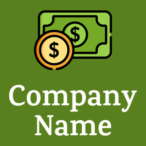 Dollars on a Olive Drab background
