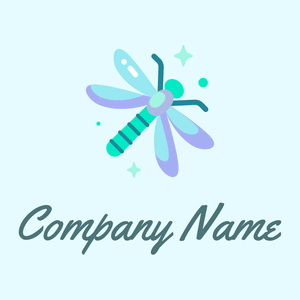 Dragonfly logo on a Light Cyan background - Tiere & Haustiere