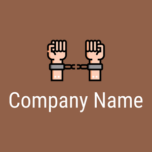 Slavery logo on a Dark Tan background - Abstrato