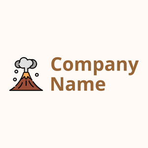 Outlined Volcano logo on a Seashell background - Sommario