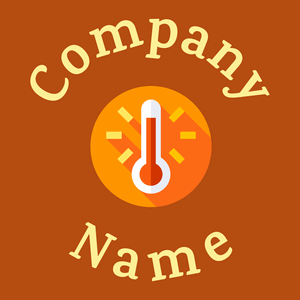 Hot logo on a Rust background - Abstracto