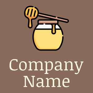 Honey logo on a Cement background - Nourriture & Boisson