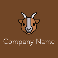 Goat logo on a Semi-Sweet Chocolate background - Animales & Animales de compañía