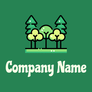Park logo on a Sea Green background - Florale