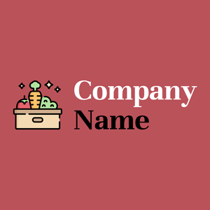 Vegetables logo on a Blush background - Comida & Bebida