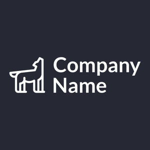 Wolf logo on a Black Rock background - Animales & Animales de compañía