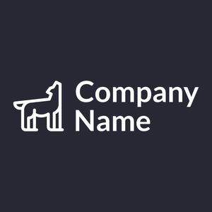 Wolf logo on a Black Rock background - Animais e Pets