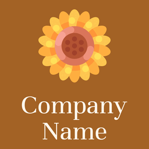 Sunflower logo on a Rich Gold background - Florale