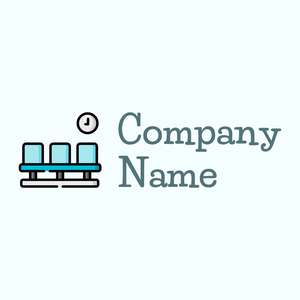 Waiting room logo on a Azure background - Móveis