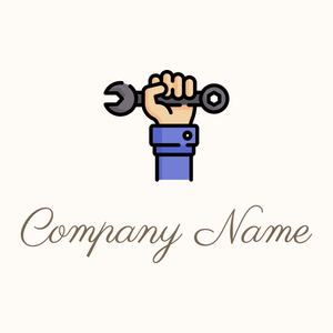 Wrench logo on a Seashell background - Zakelijk & Consulting