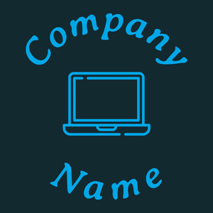 Laptop logo on a Blue Whale background - Handel & Beratung