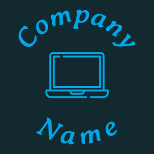 Laptop logo on a Blue Whale background - Entreprise & Consultant
