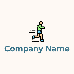 Jogging logo on a Seashell background - Esportes
