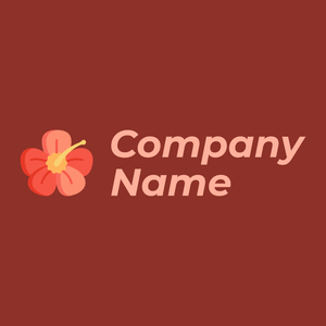 Flower logo on a Bright Red background - Environmental & Green