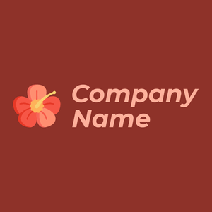 Flower logo on a Bright Red background - Medio ambiente & Ecología