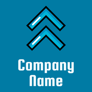 Chevron on a Cerulean background - Abstracto