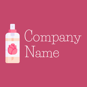 Rose water logo on a Cabaret background - Computer