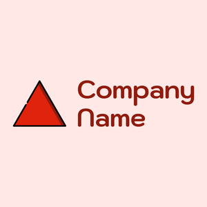 Triangle logo on a Misty Rose background - Abstracto