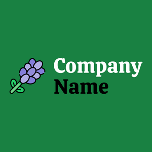 Lavender logo on a Salem background - Blumen