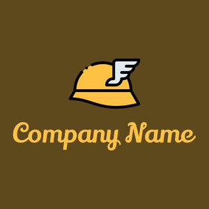 Hermes logo on a Dark Brown background - Religious