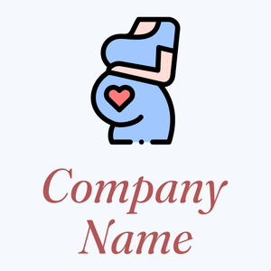 Maternity logo on a Alice Blue background - Niños & Guardería