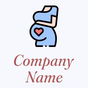 Maternity logo on a Alice Blue background - Kinderen & Kinderopvang