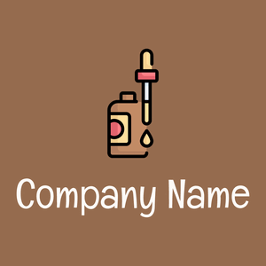 Essential oil logo on a Dark Tan background - Spa & Esthetica
