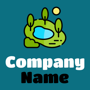 Lake logo on a Dark Cerulean background - Meio ambiente