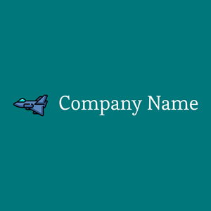 Jet fighter logo on a Surfie Green background - Automobili & Veicoli