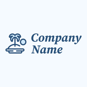 Island logo on a Alice Blue background - Reizen & Hotel