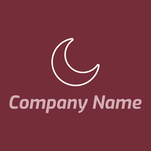 Moon logo on a Paprika background - Abstracto
