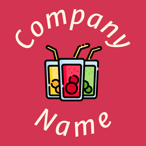 Drink logo on a Brick Red background - Comida & Bebida