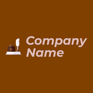 Quill logo on a Maroon background - Abstrakt