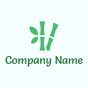Bamboo logo on a Azure background - Medio ambiente & Ecología
