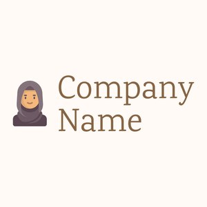 Arab woman logo on a Seashell background - Communauté & Non-profit