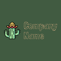 Cactus logo on a Grey-Asparagus background - Reise & Hotel