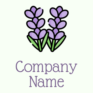 Lavender logo on a Honeydew background - Blumen