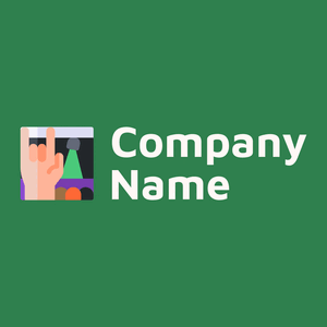 Festival logo on a Sea Green background - Computer