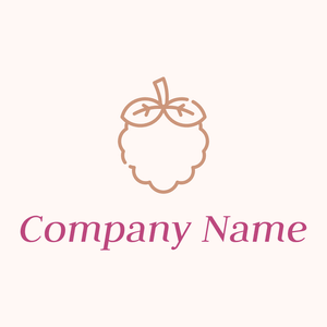 Raspberries logo on a Seashell background - Comida & Bebida