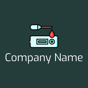 Blood sample logo on a Gable Green background - Medical & Farmacia