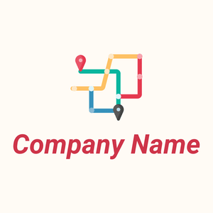 Map logo on a Floral White background - Automotive & Vehicle