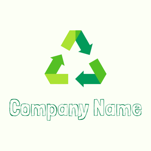 Recycle logo on a Ivory background - Ecologia & Ambiente