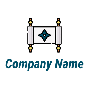 Ancient paper logo on a White background - Abstract