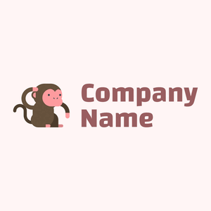 Monkey logo on a Snow background - Animali & Cuccioli